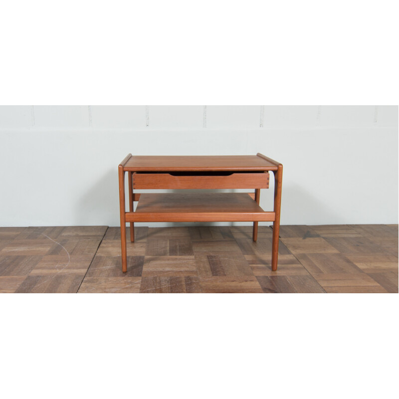 Mid century teak side table with drawer - 1960s