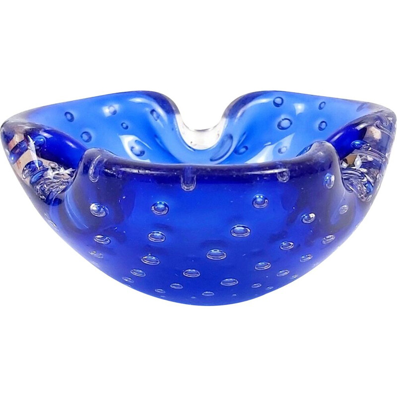 Vintage Bullicante Murano glass ashtray by Barovier & Toso, Italy 1960s