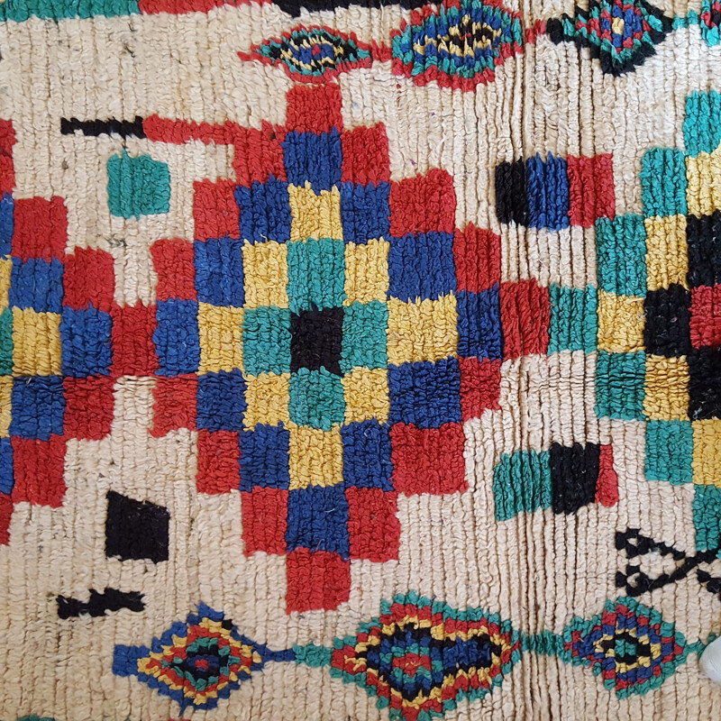 Mid century Azilal rug in wool - 1950s