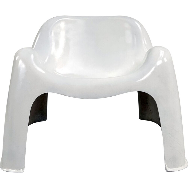 Vintage Toga white armchair by Sergio Mazza for Artemide, 1960s