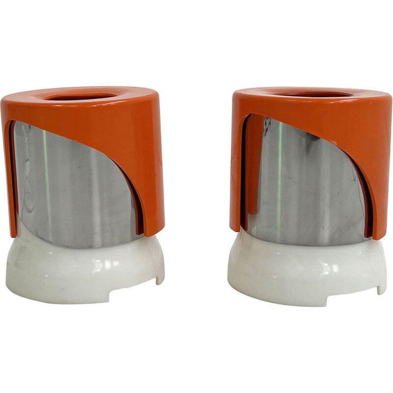 Paar vintage Kd24 lampen van Joe Colombo voor Kartell, 1960