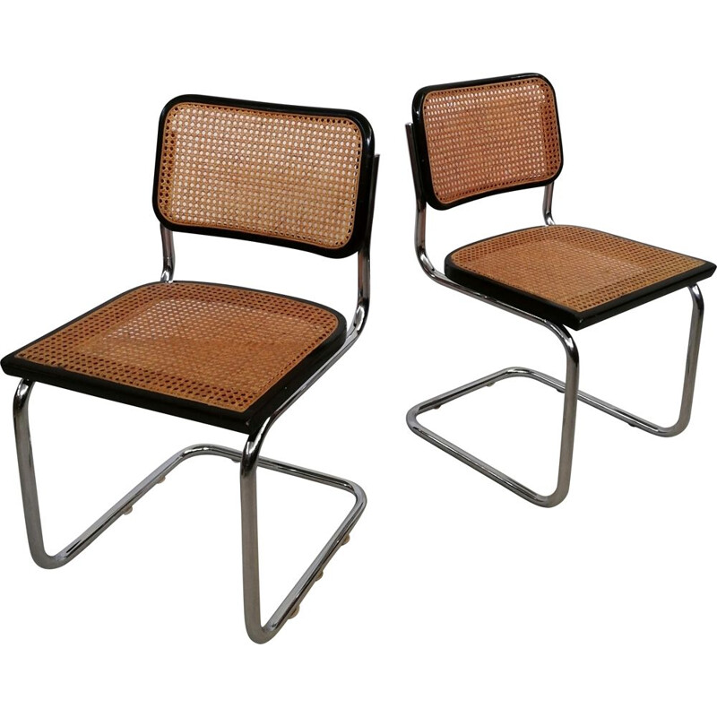 Vintage metal cantilever chair, Italy 1970s