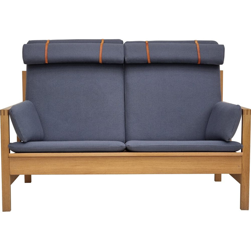 Dänisches Vintage-Sofa Modell 2252 aus Eichenholz und Wolle für Möbel von Børge Mogensen, 1970
