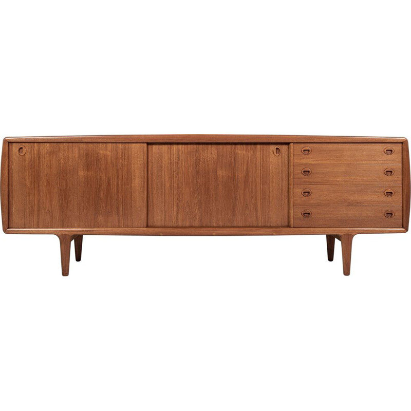 Mid century Danish Xl sideboard in teak by Hp Hansen, 1960s