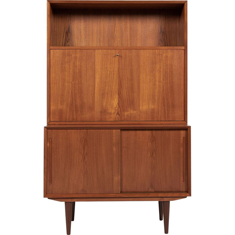 Vintage 2-part teak cabinet by Svend Aage Rasmussen for Alderslyst Møbelfabrik, Denmark 1960