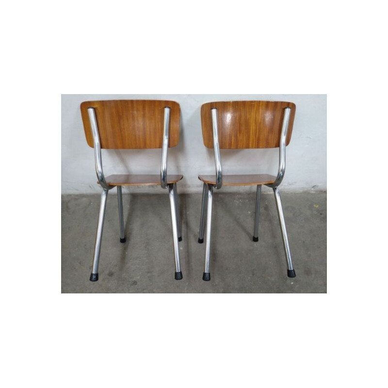 Pareja de sillas de acero vintage de Pagholz