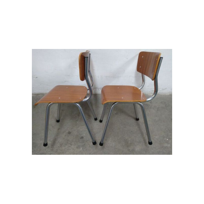 Paar vintage stalen stoelen van Pagholz