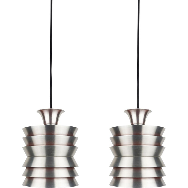 Pair of Swedish vintage pendant lamps Trava by Carl Thore for Granhaga, 1963
