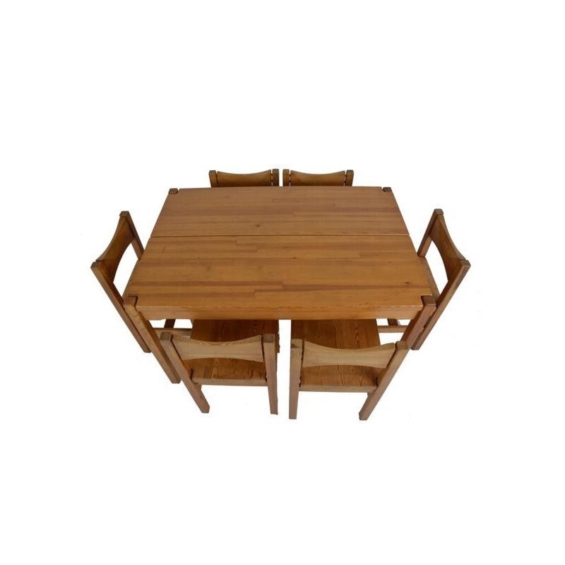 Pine dining set, Ilmari TAPIOVAARA - 1960s