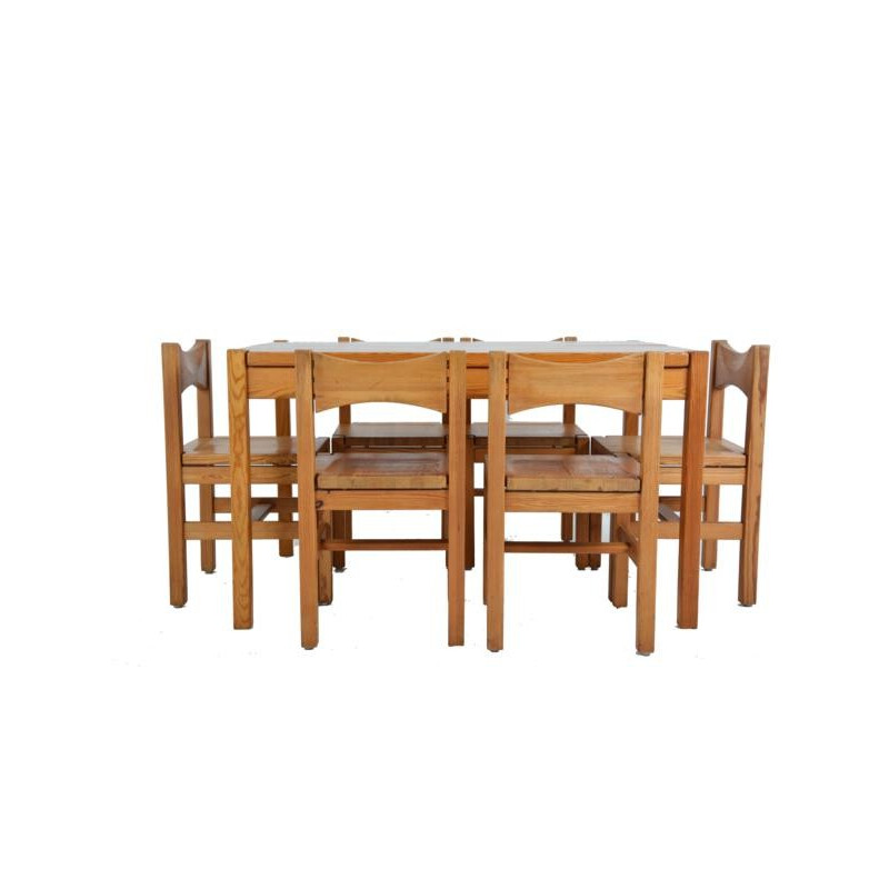 Pine dining set, Ilmari TAPIOVAARA - 1960s