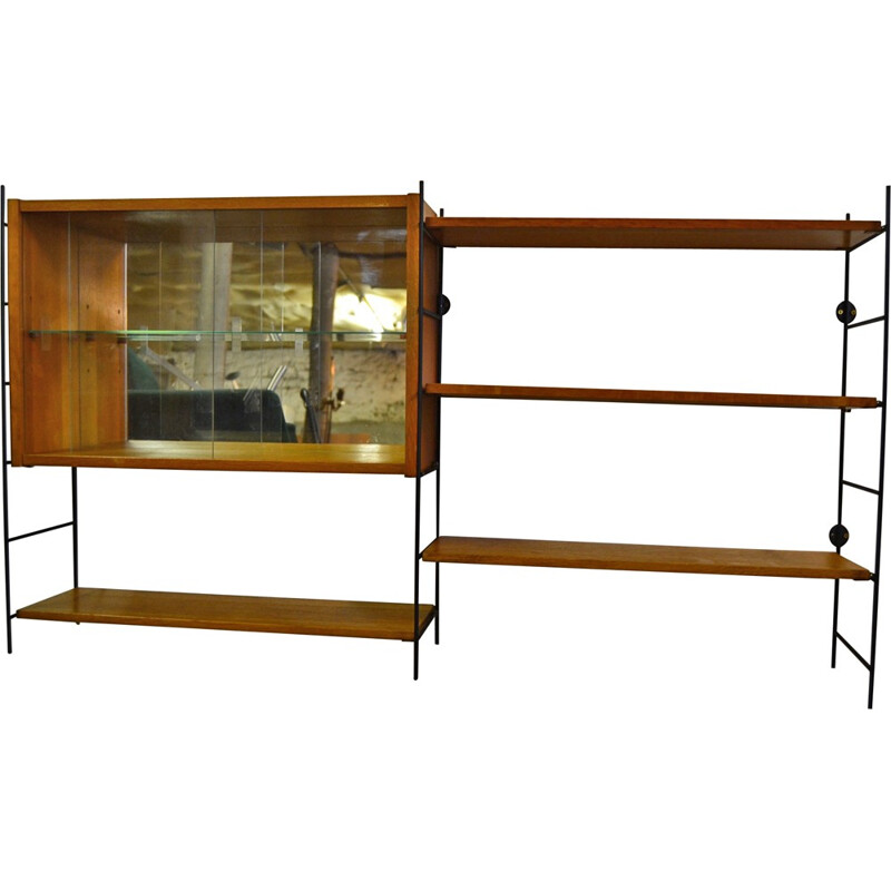 String bookcase with caisson - 1960s