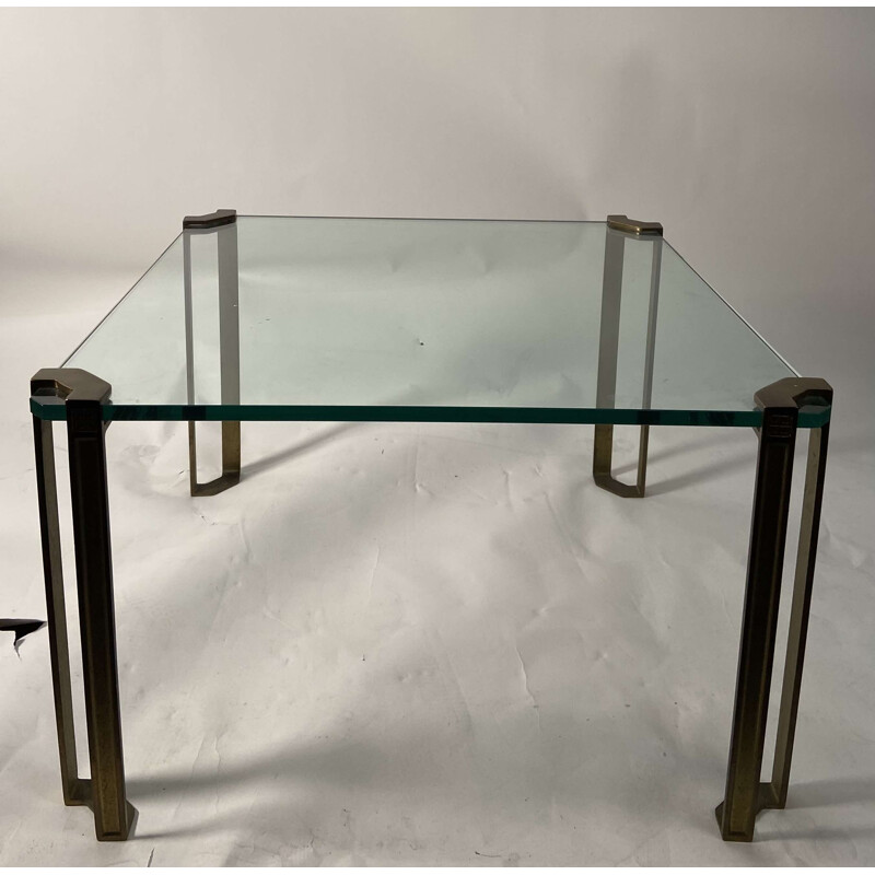 Vintage brass coffee table by Peter Ghyczy, 1970s