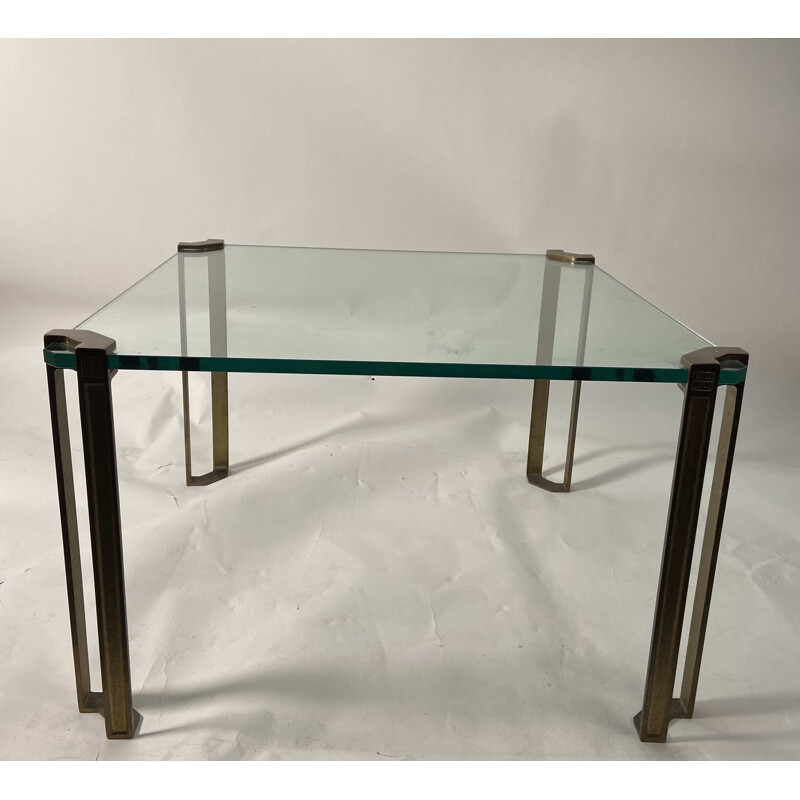Vintage brass coffee table by Peter Ghyczy, 1970s