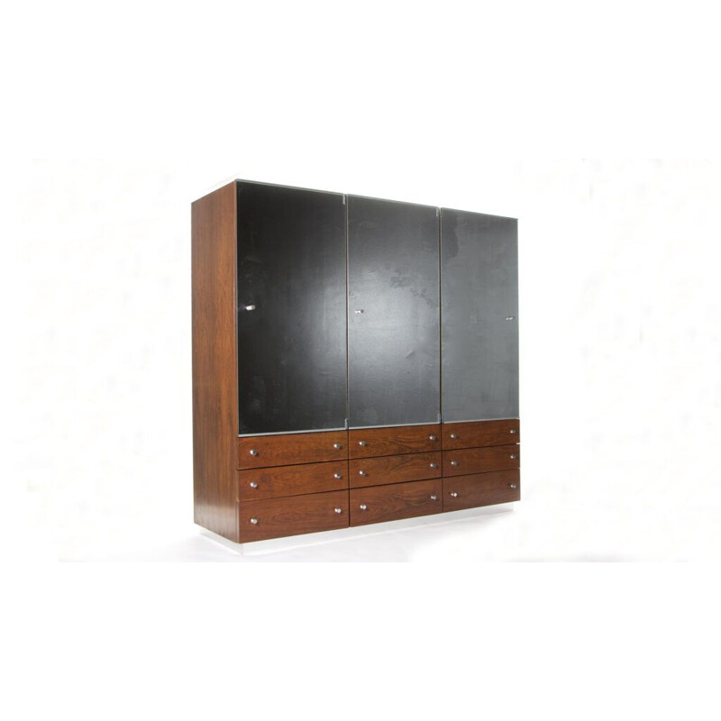 Vintage rosewood cabinet by René-Jean Caillette for Georges Charron, 1962s