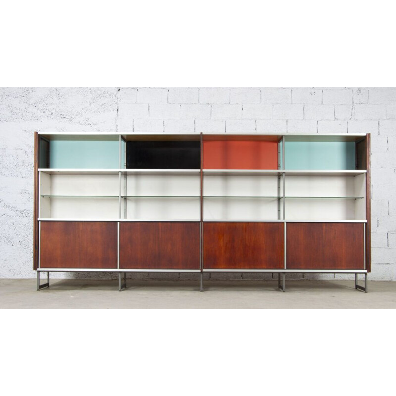 Vintage rosewood bookcase by Georges Frydman for Efa, 1966s