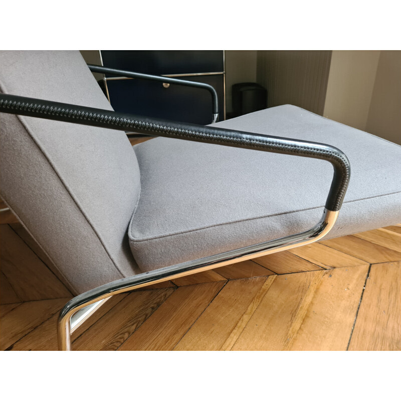 Coppia di poltrone vintage in metallo "Berman" di Rodolfo Dordoni per Minotti