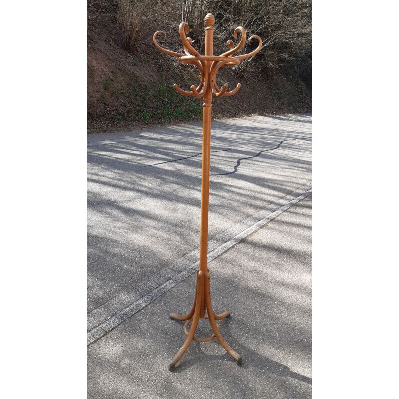 Porte manteau perroquet bois courbé Thonet 1900