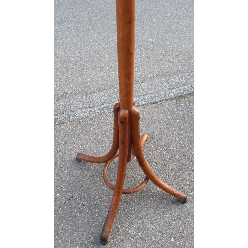 Houten gebogen papegaaienkapstok Thonet 1900