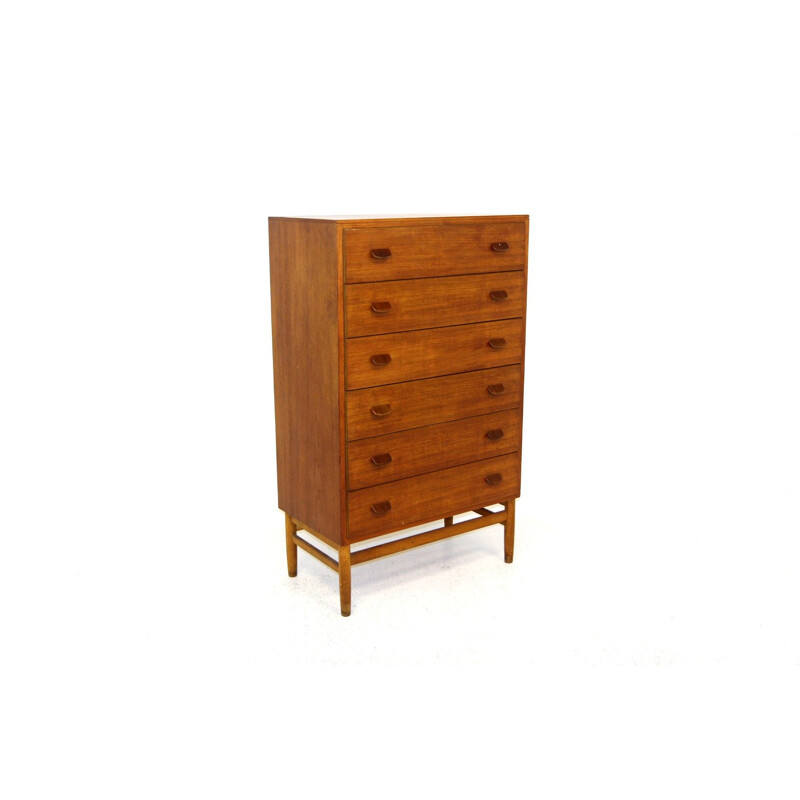 Vintage "tallboy" chest of drawers by Poul Volther, 1960