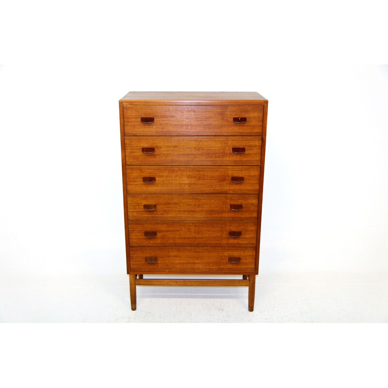 Vintage "tallboy" chest of drawers by Poul Volther, 1960