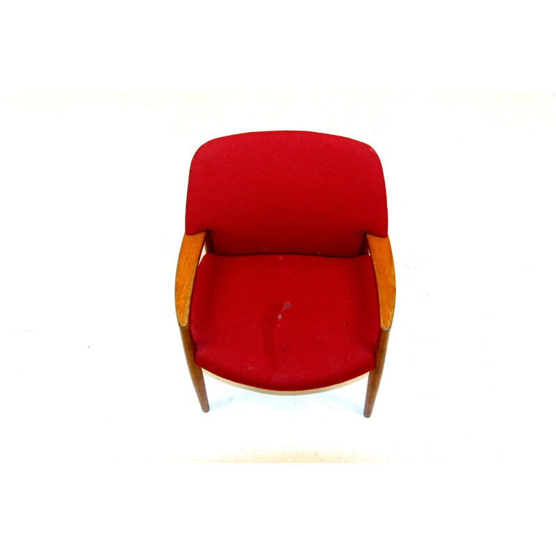 Ein Paar Vintage-Sessel aus Eiche und Stoff von Aksel Bender Madsen und Ejner Larsen für Fritz Hansen, Schweden 1960
