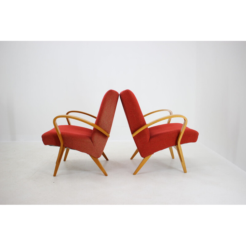 Pair of vintage bentwood armchairs by Frantisek Jirak, Czechoslovakia 1960