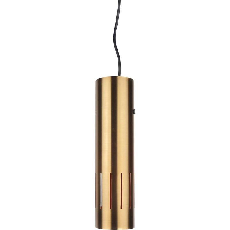 Danish vintage pendant lamp Trombone by Jo Hammerborg for Lyskaer, 1960s