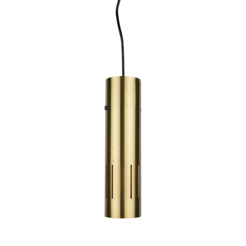 Danish vintage pendant lamp Trombone by Jo Hammerborg for Lyskaer, 1960s