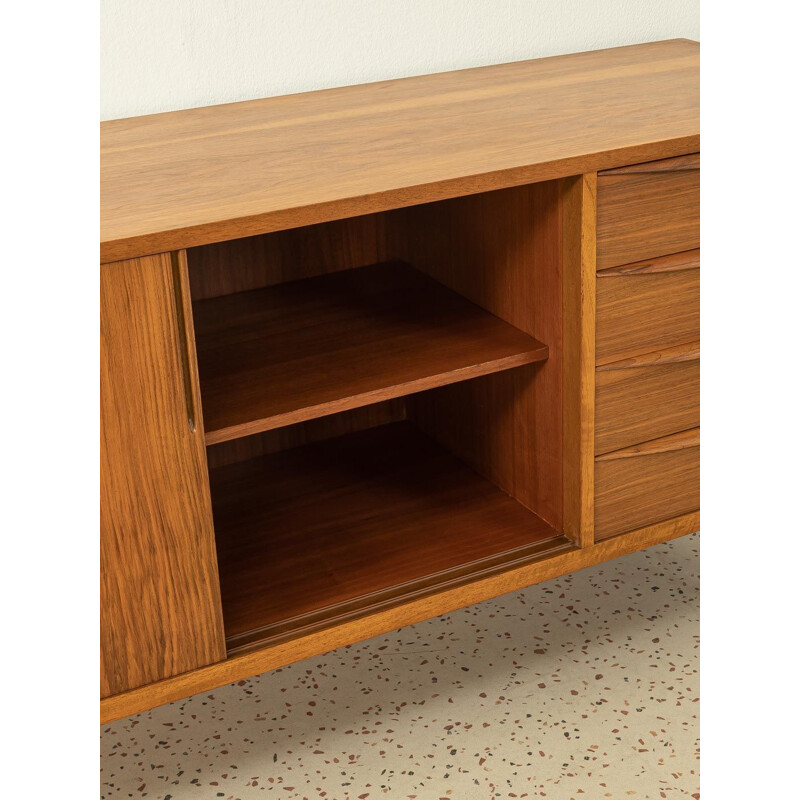 Vintage Scandinavian walnut sideboard with two doors, 1950s