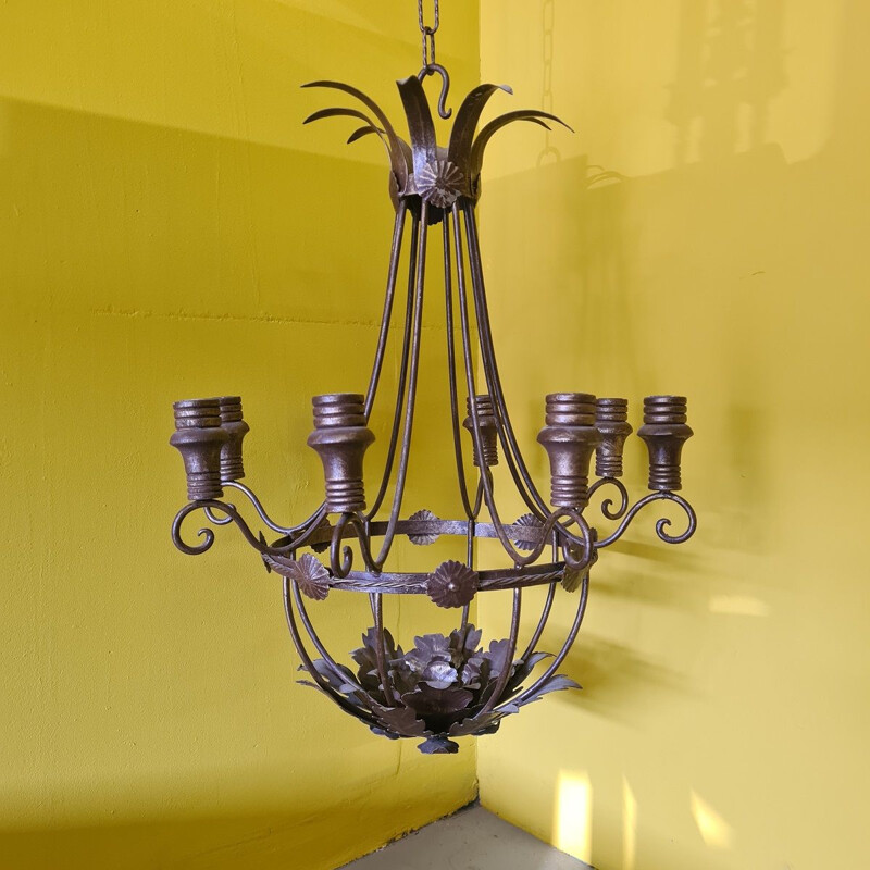Vintage metal candle chandelier