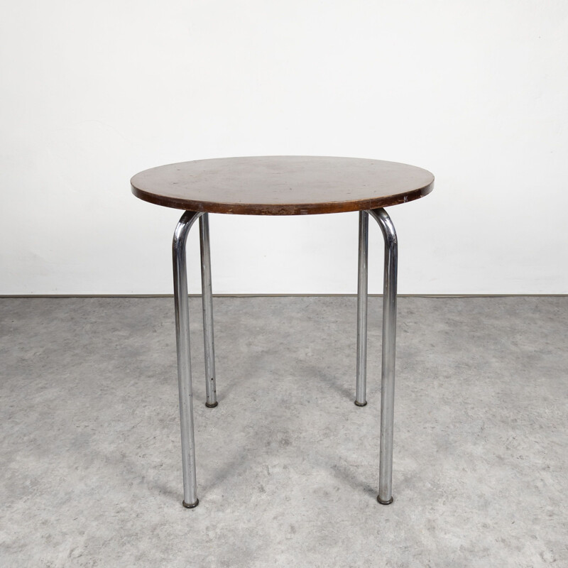 Vintage Thonet Mr 515 side table by Mies van der Rohe for Vichr & Co, Czechoslovakia 1930s