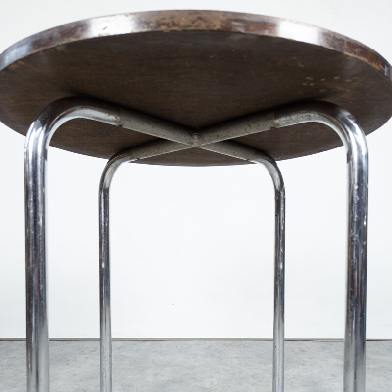 Vintage Thonet Mr 515 side table by Mies van der Rohe for Vichr & Co, Czechoslovakia 1930s