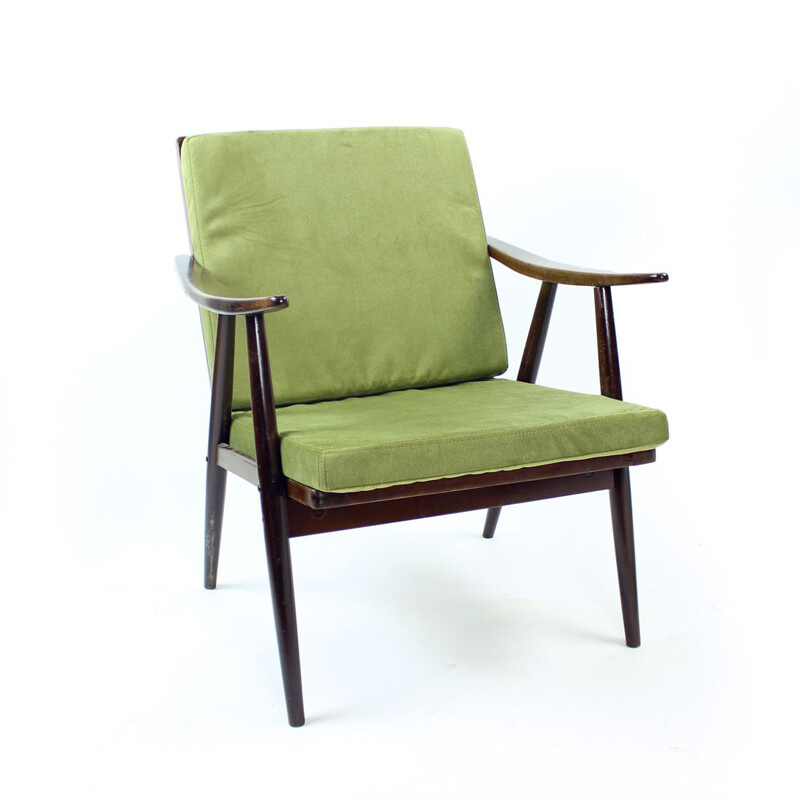 Vintage Boomerang armchair by Ton, Czechoslovakia 1960s