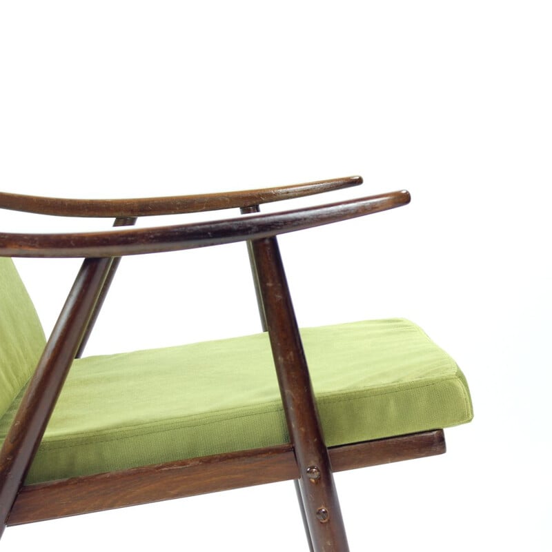 Vintage Boomerang armchair by Ton, Czechoslovakia 1960s