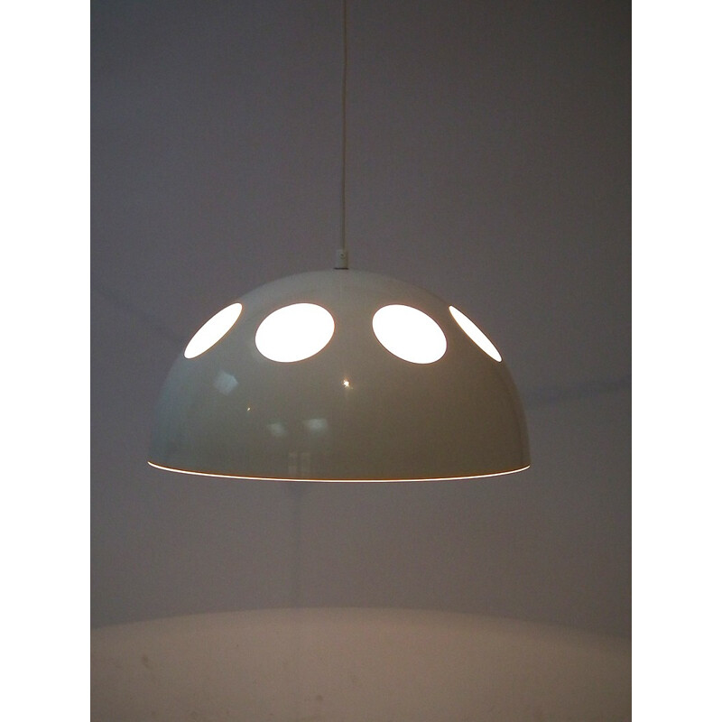 Dutch Raak hanging lamp in metal and plastic - 1970s