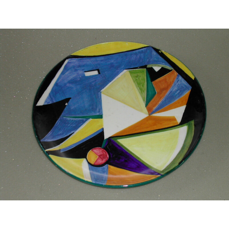 Mid century Giulio Guerrieri plate in ceramic - 1930s