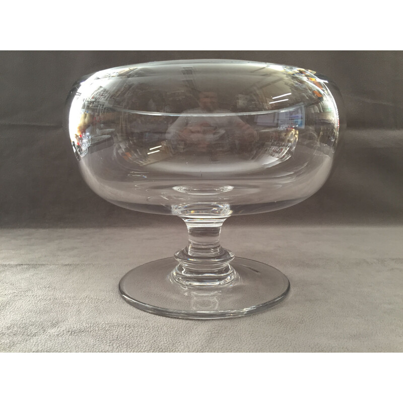 Vintage cup on pedestal in solid crystal