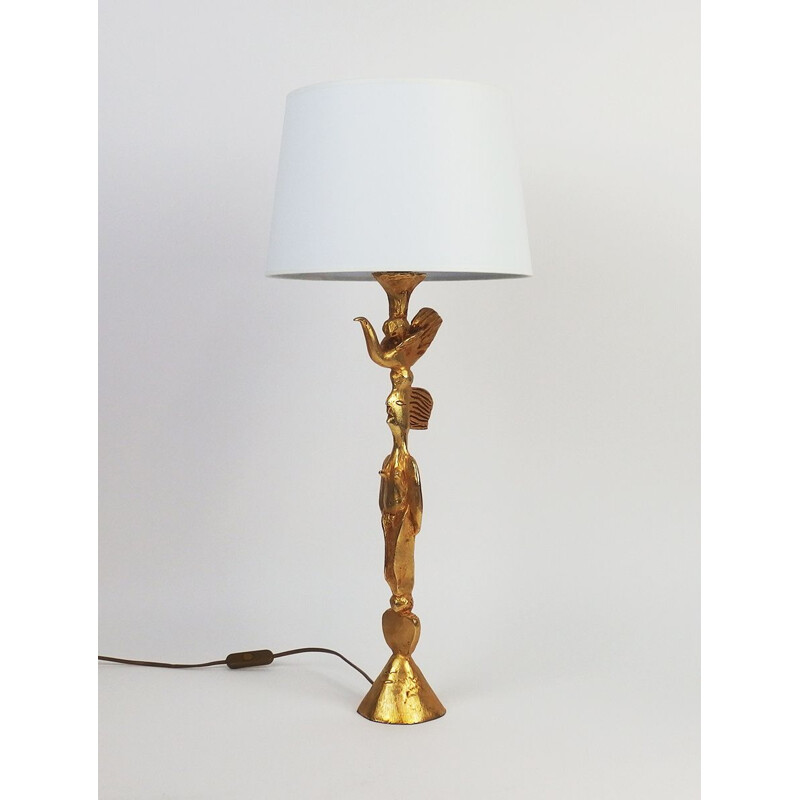 Lampe de table vintage par Pierre Casenove pour Fondica