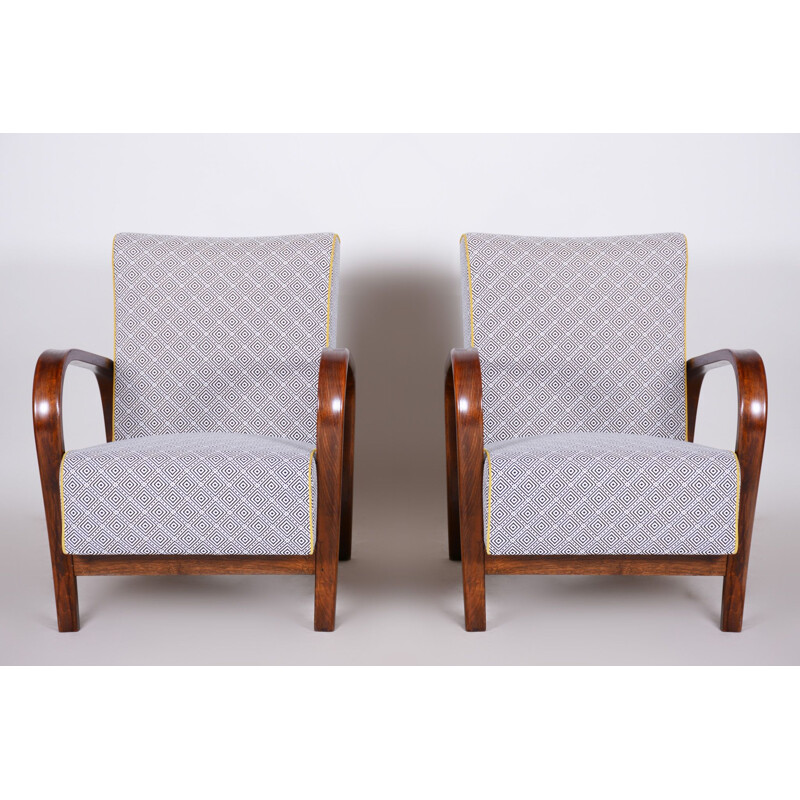 Pair of vintage armchairs by Kozelka and Kropacek, 1930s