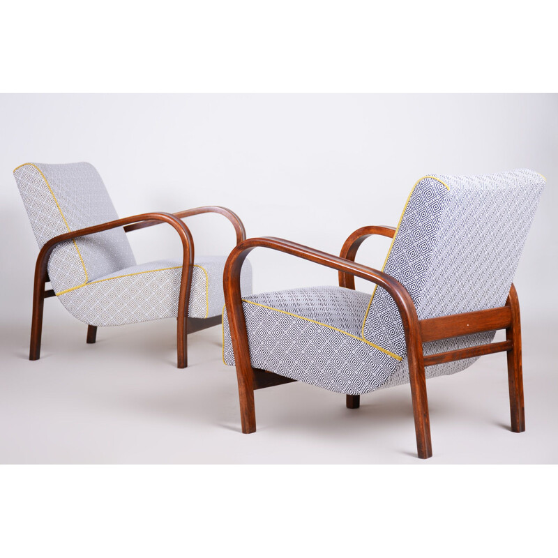 Pair of vintage armchairs by Kozelka and Kropacek, 1930s