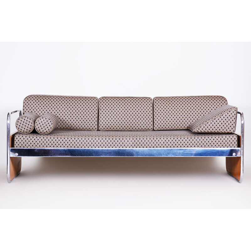 Vintage grey Bauhaus sofa by Hynek Gottwald, 1930s