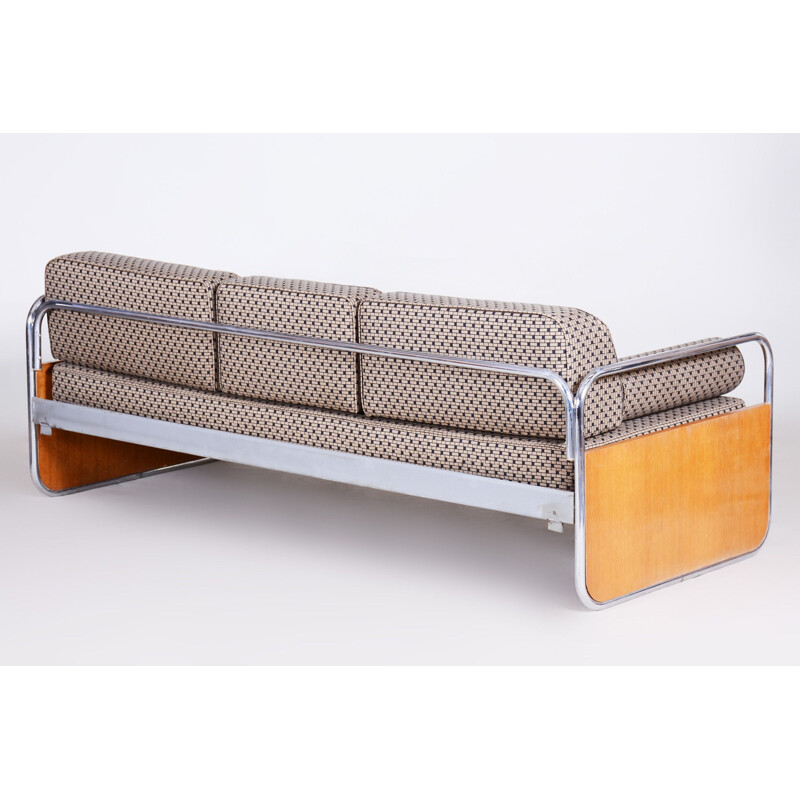 Vintage grey Bauhaus sofa by Hynek Gottwald, 1930s