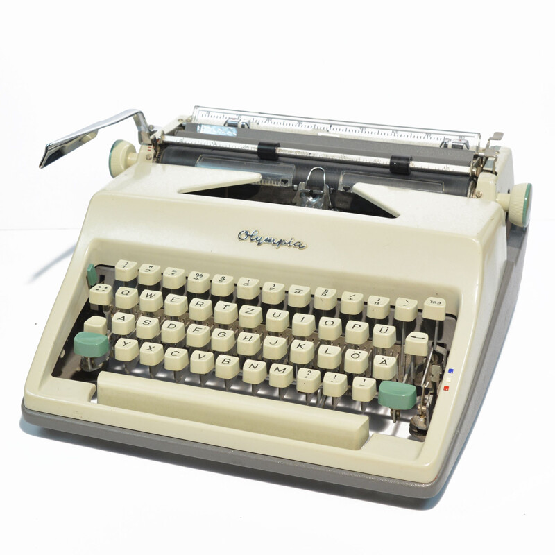 Valigia vintage per macchina da scrivere di Olympia Wilhelmshaven, Germania 1960