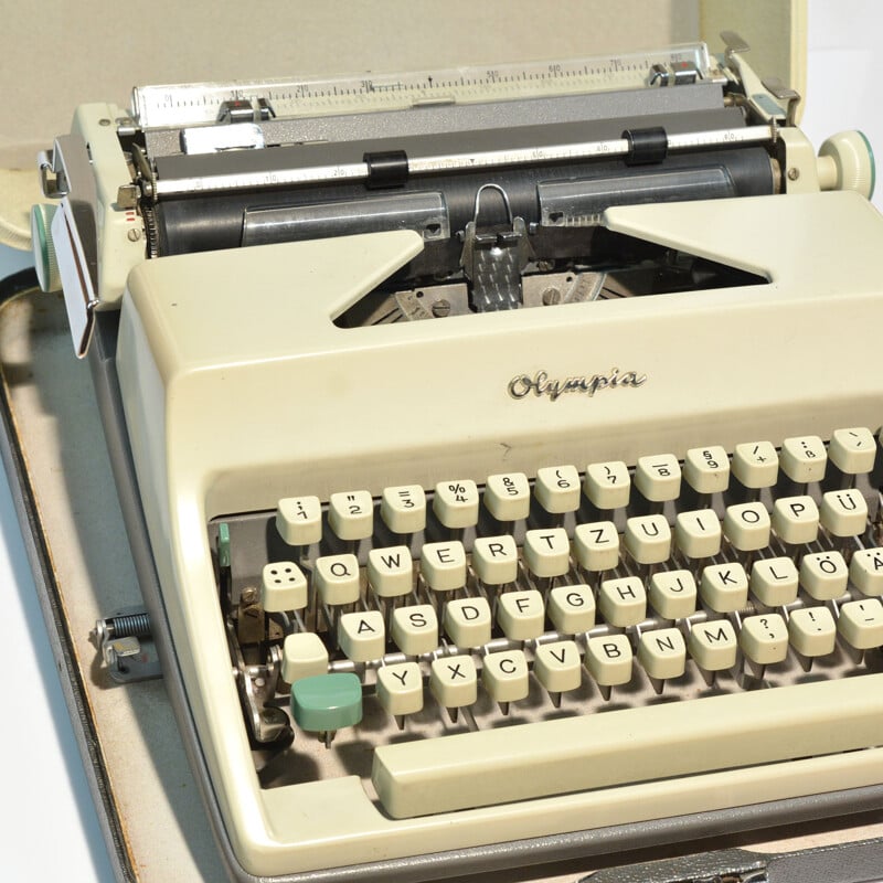 Vintage typewriter suitcase by Olympia Wilhelmshaven, Germany 1960