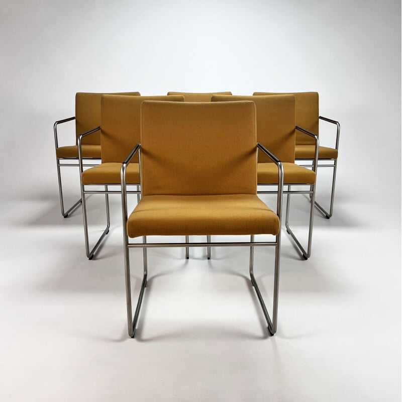 Ensemble de 6 chaises vintage Arco Frame R par Burkhard Vogtherr
