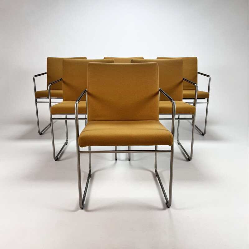 Set of 6 vintage Arco Frame R dining chairs by Burkhard Vogtherr