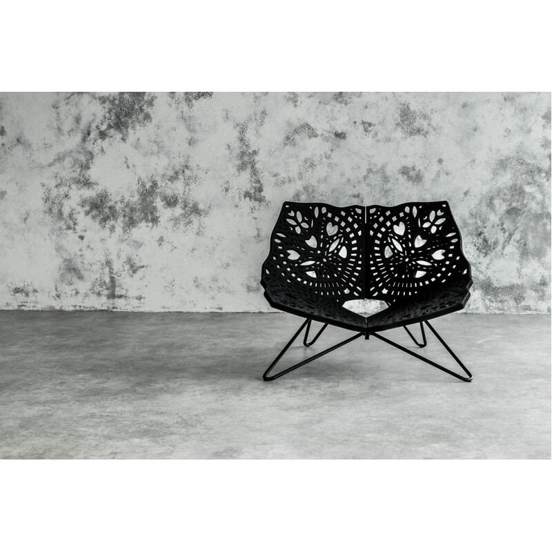 Vintage Prince black armchair by Hay