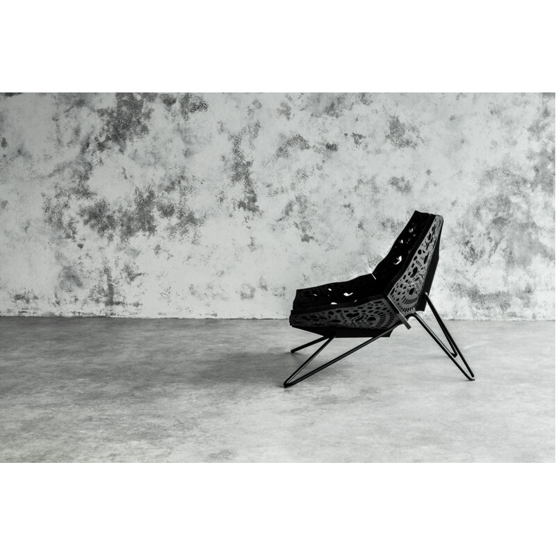 Vintage Prince black armchair by Hay