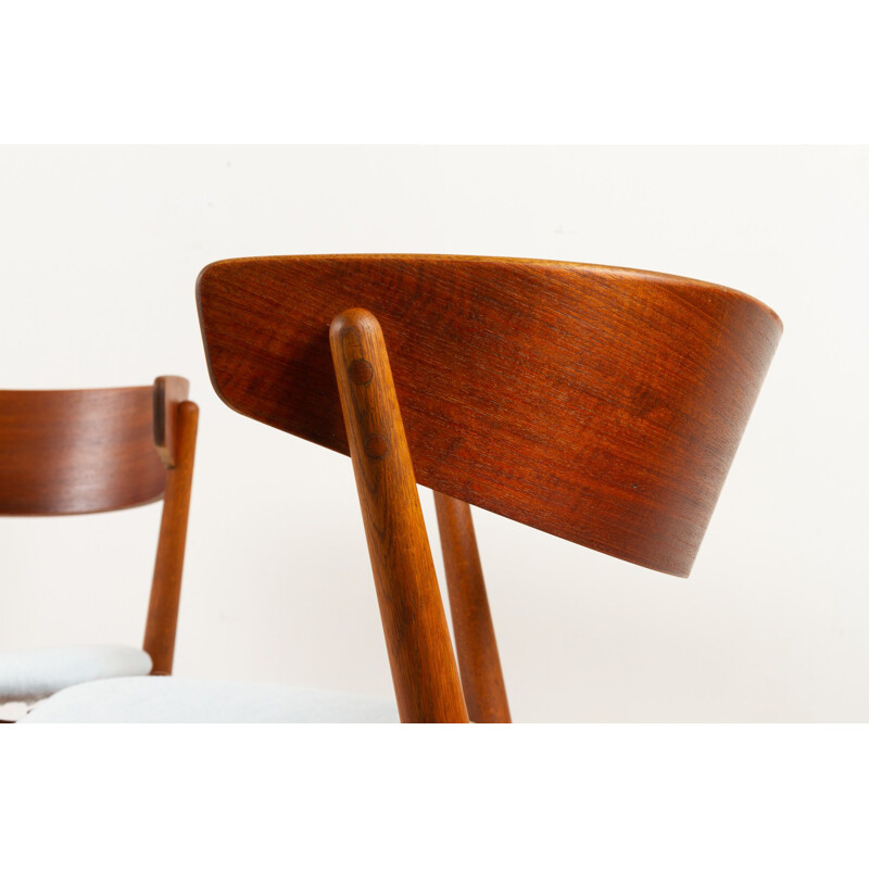 Set van 4 vintage Deense teakhouten stoelen van Helge Sibast, 1960