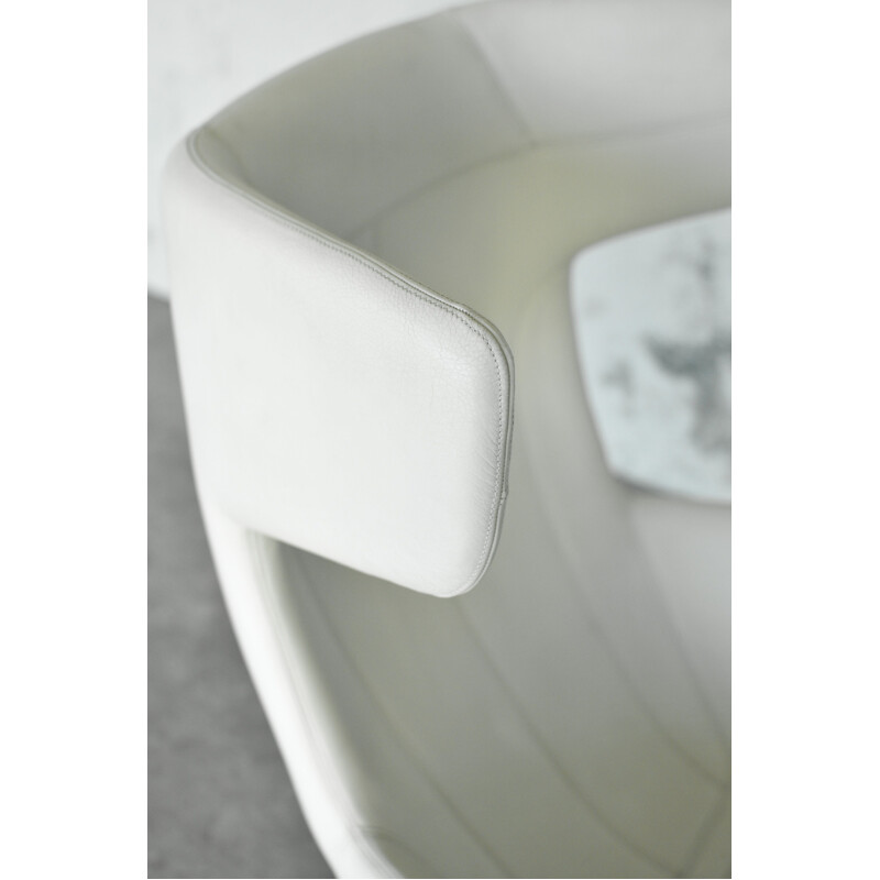Witte vintage fauteuil voor Moroso